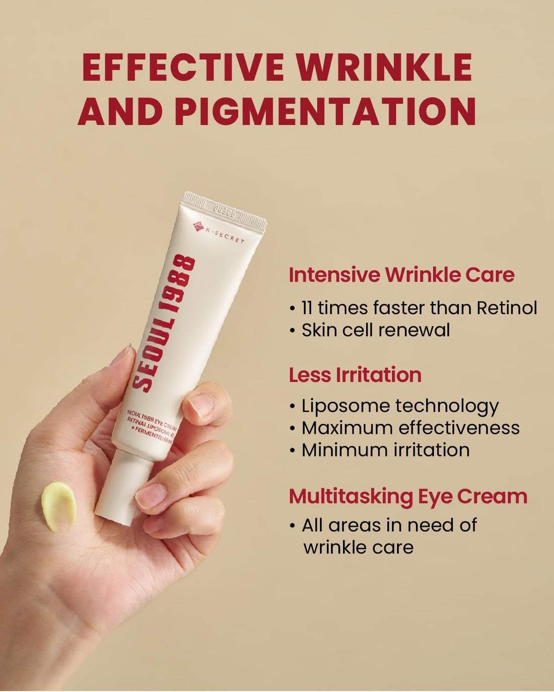 K-SECRET SEOUL 1988 Eye Cream : Retinal Liposome 4% + Fermented Bean